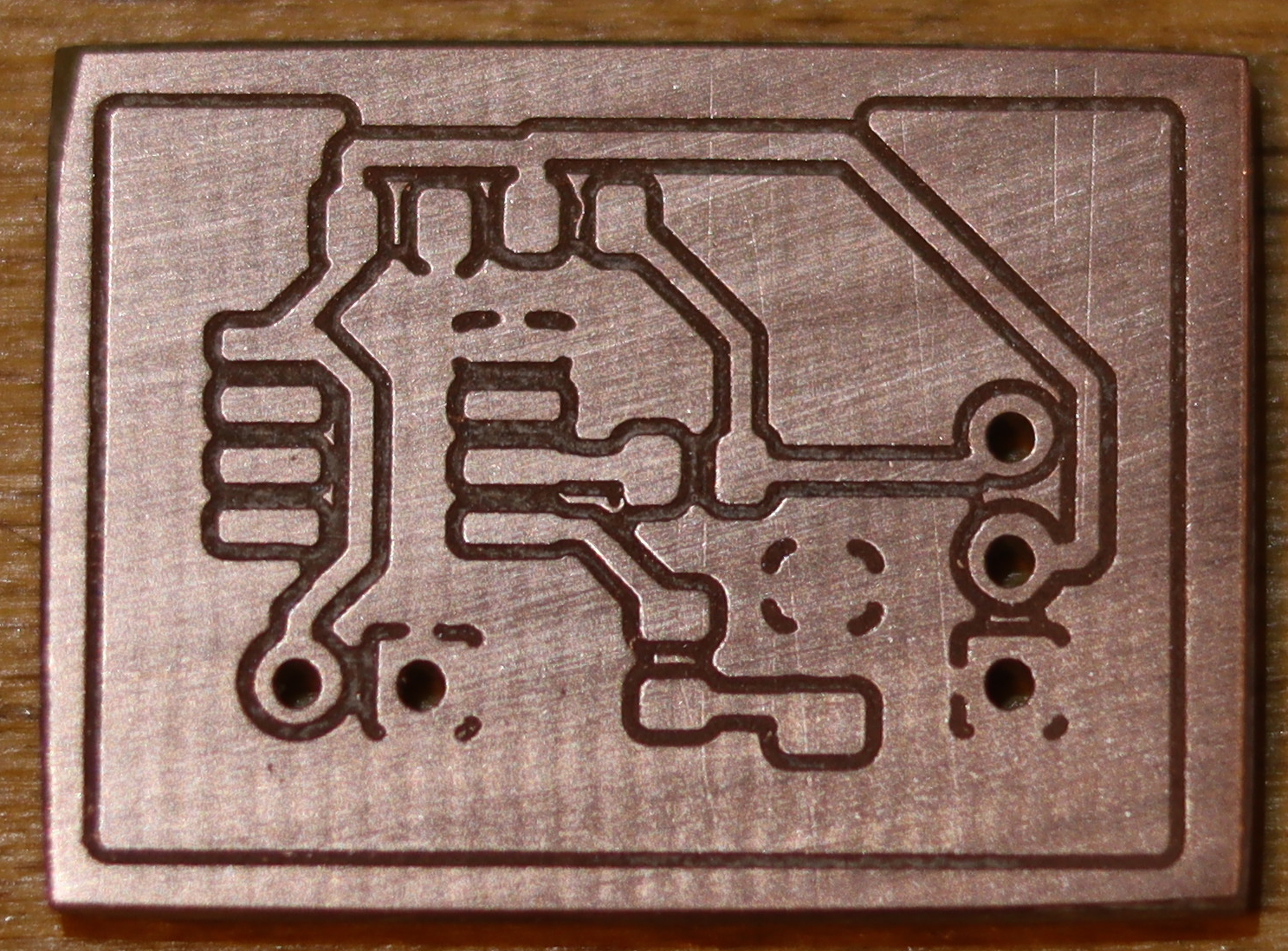 Self-milled PCB before paste