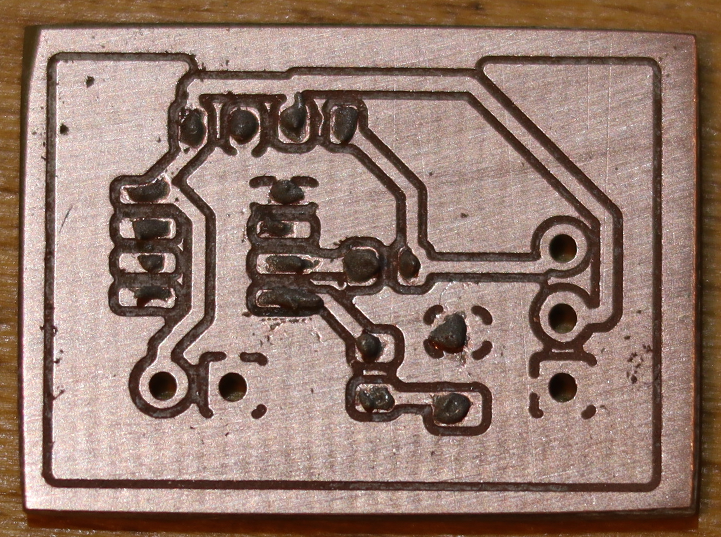 PCB with solder paste applied